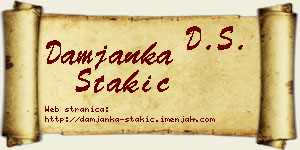 Damjanka Stakić vizit kartica